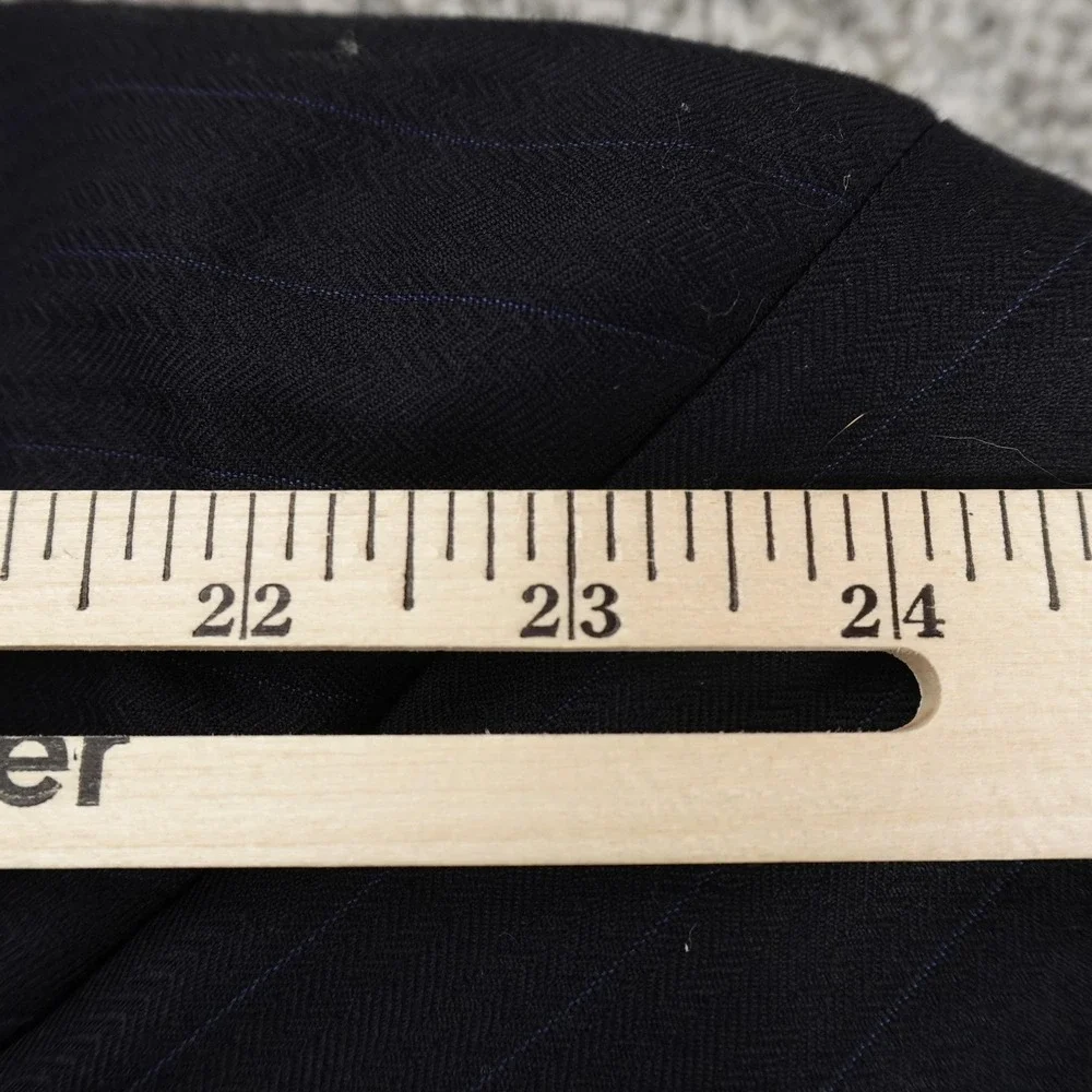 Indochino Blazer Mens 46L Blue Wool Button Suit Jacket Sport Coat‎ Surgeon Cuff